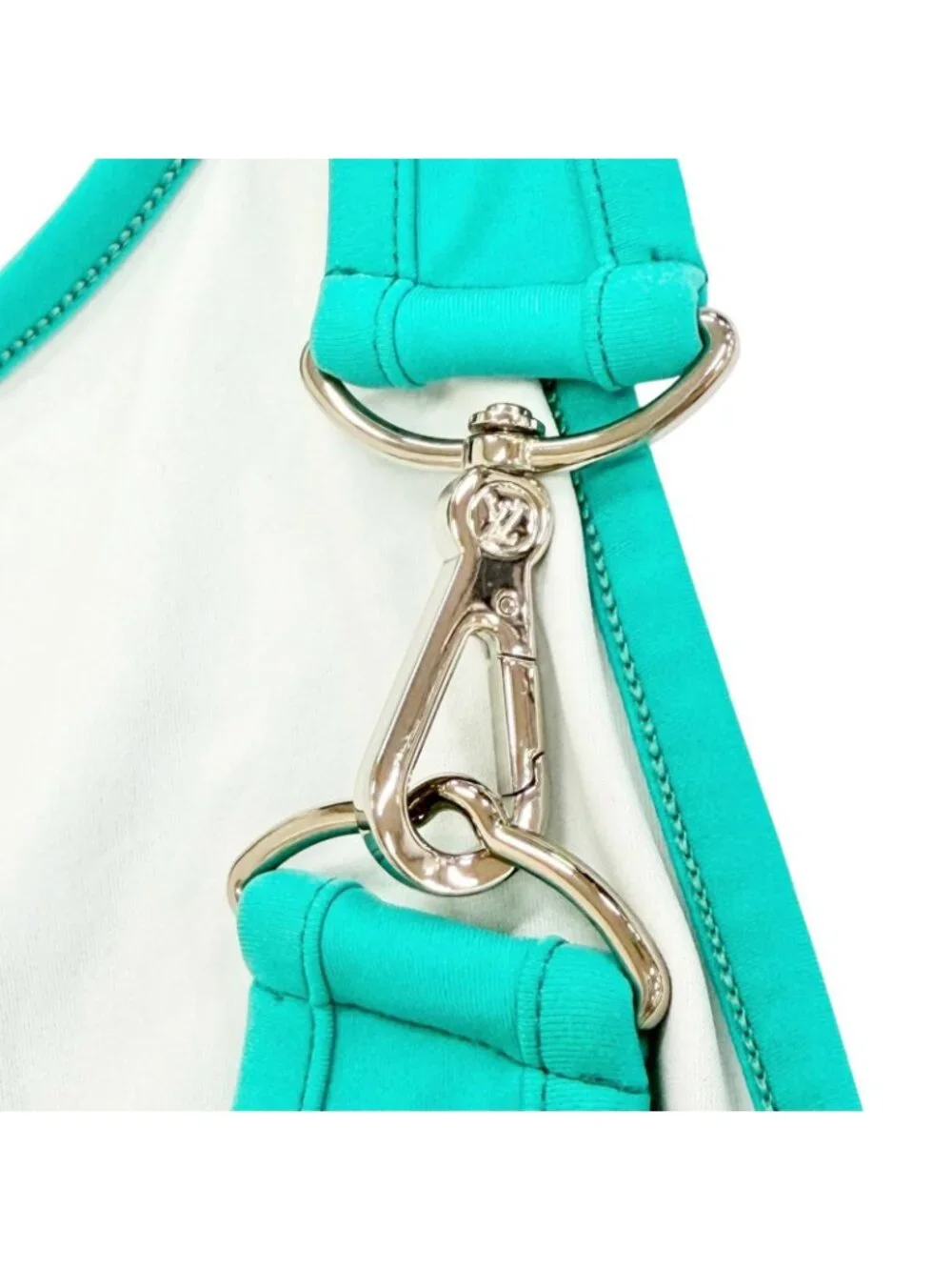 Louis Vuitton Logo Swimwear Swimsuit Dress Emerald Green Yellow Silver 40